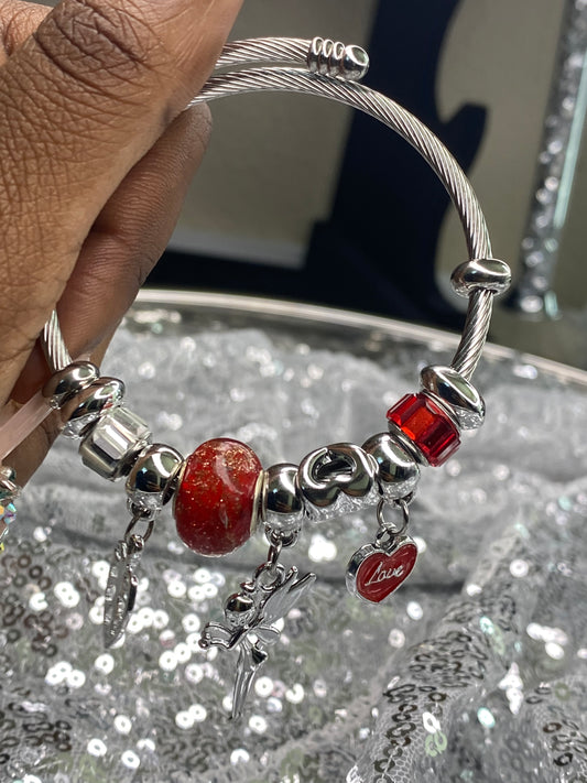 Red Fairy Charm Bracelet